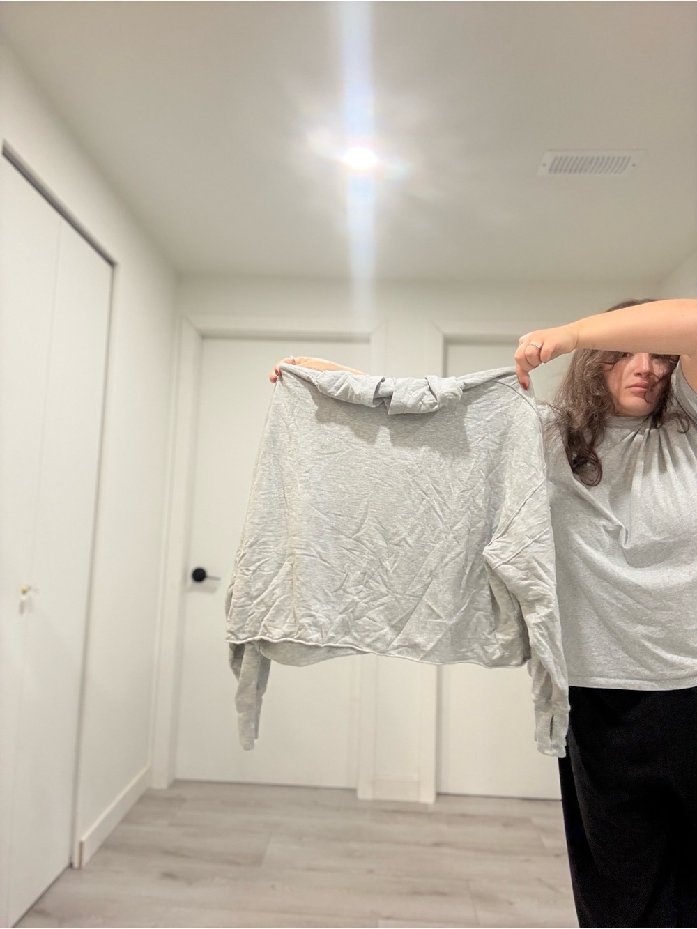 Offline Super Soft Grey Cropped hoodie